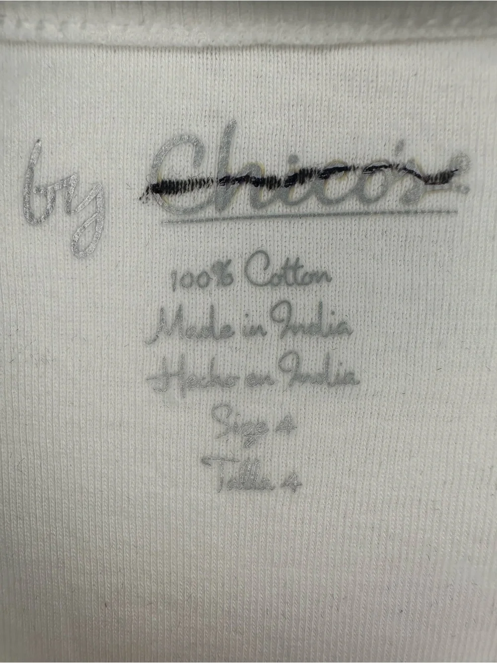 Chico’s Boat Neck Short Sleeve Top SZ 4 Button Sleeves Pullover White